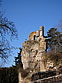 Chateau de Saint-Aubin du Cormier : le donjon enneigé