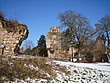 Chateau de Saint-Aubin du Cormier : sous la neige