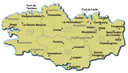 les châteaux en Bretagne